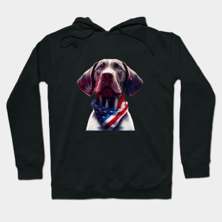 Pointer dog 4th of July Hoodie